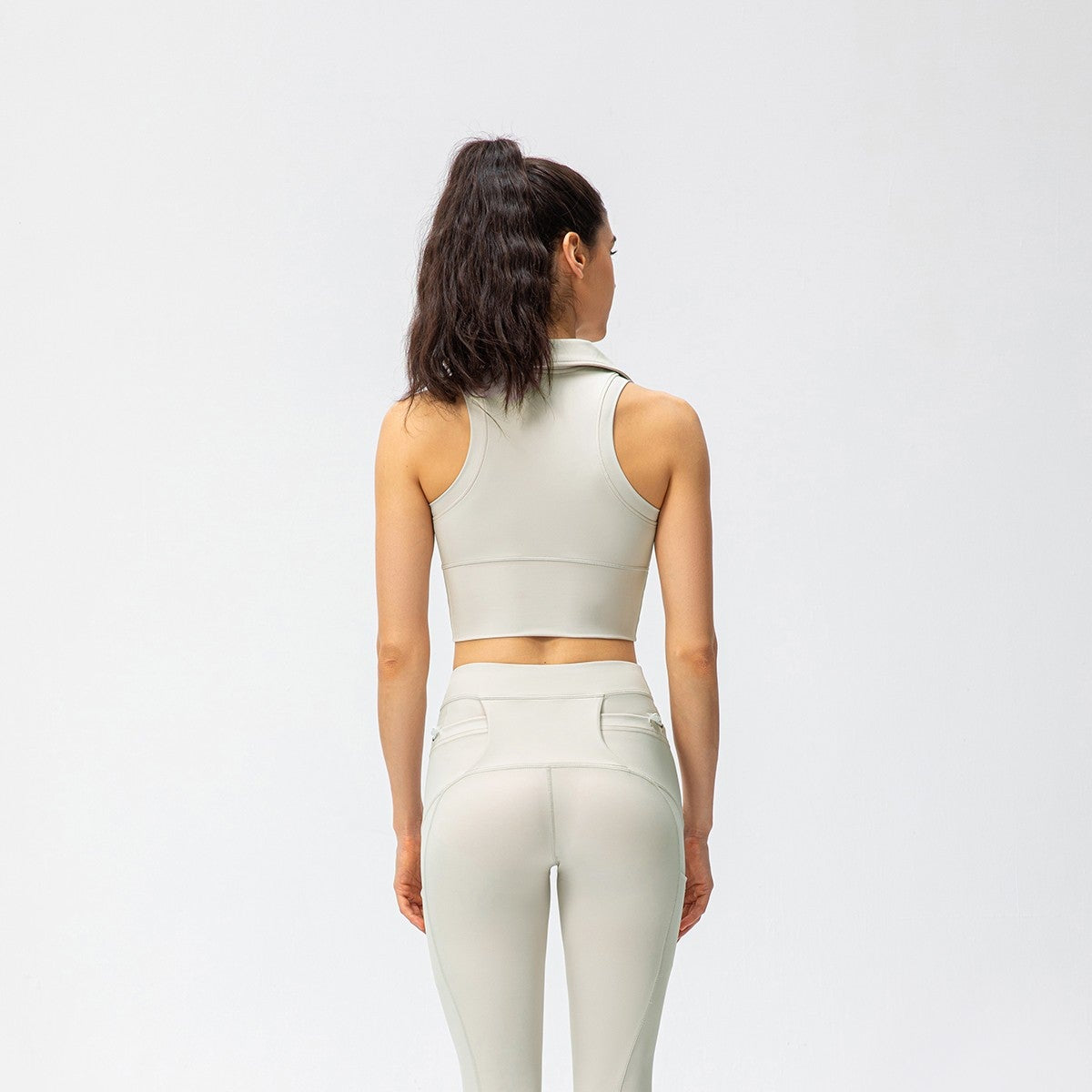 Retro Lapel Collar Cropped Sleeveless Tank Tops