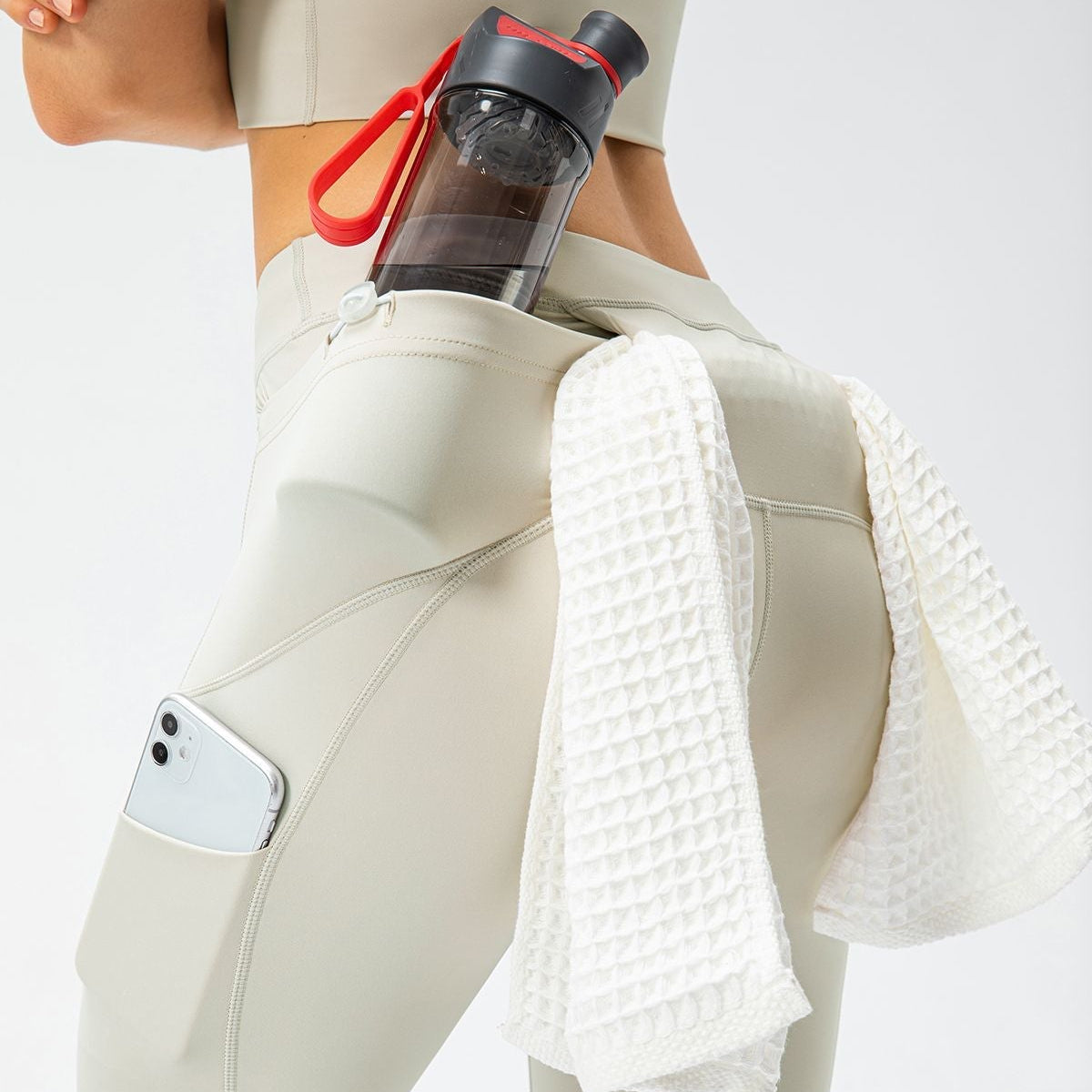 No Front Seam Leggings with Multi-Pockets