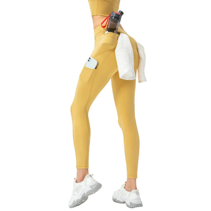 No Front Seam Leggings with Multi-Pockets