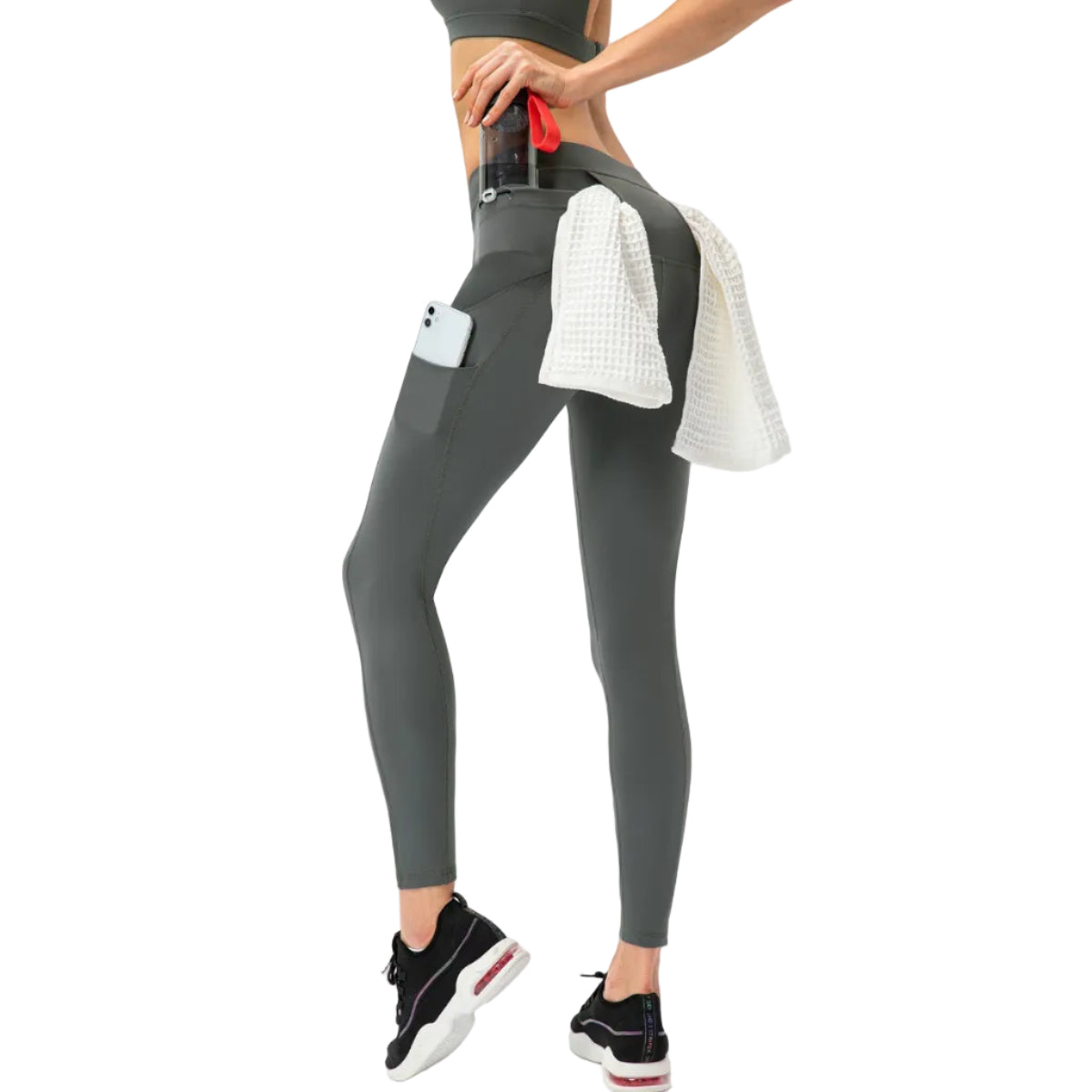 No Front Seam Leggings with Multi-Pockets