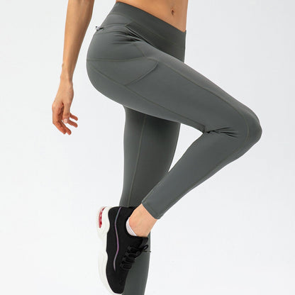 No Front Seam Leggings with Multi-Pockets