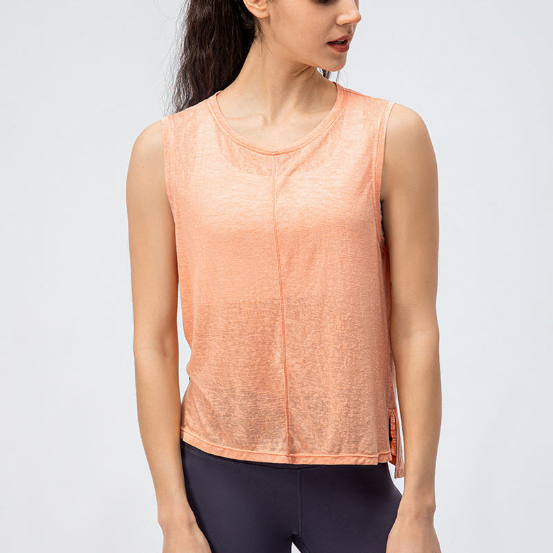 Sleeveless Tank Tops Sheer