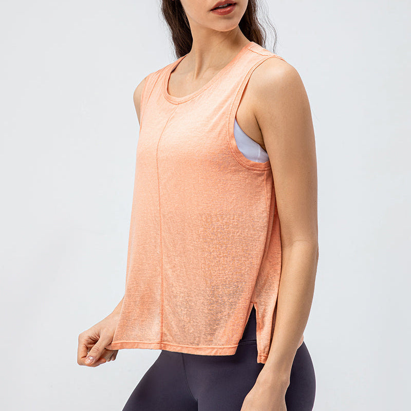 Sleeveless Tank Tops Sheer