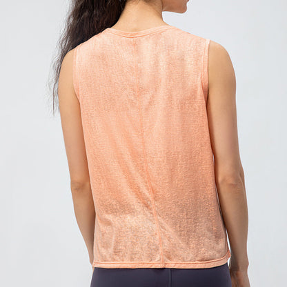 Sleeveless Tank Tops Sheer