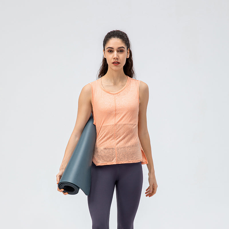 Sleeveless Tank Tops Sheer