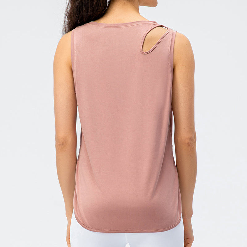 Stylish Shoulder Hollow-Carved Tank Tops
