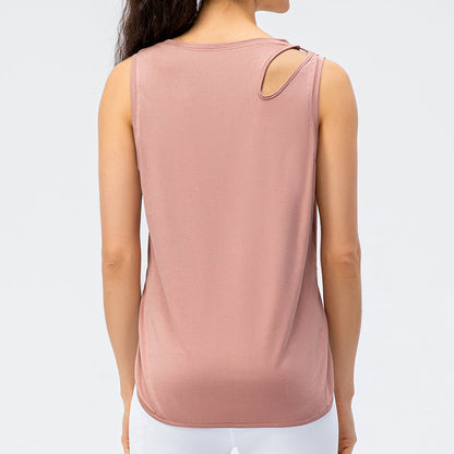 Stylish Shoulder Hollow-Carved Tank Tops