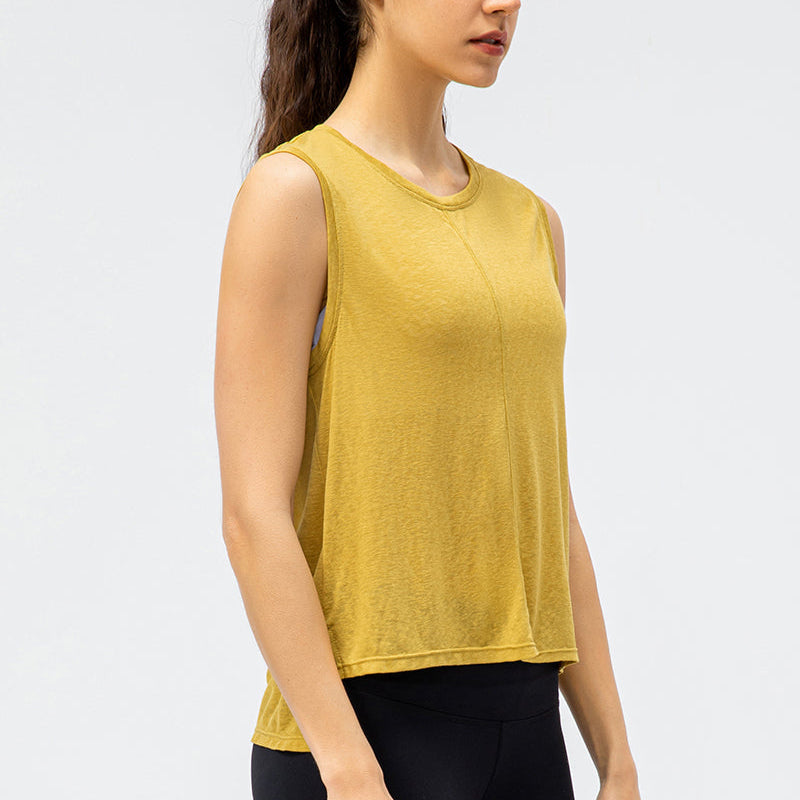 Sleeveless Tank Tops Sheer