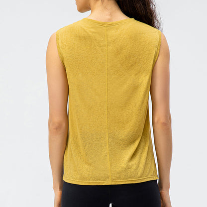 Sleeveless Tank Tops Sheer