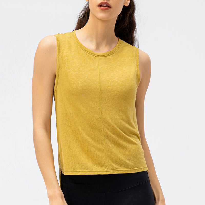 Sleeveless Tank Tops Sheer