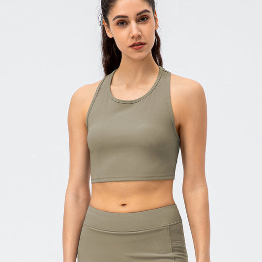 Ribbed Crop Tops Sleeveless Shirts