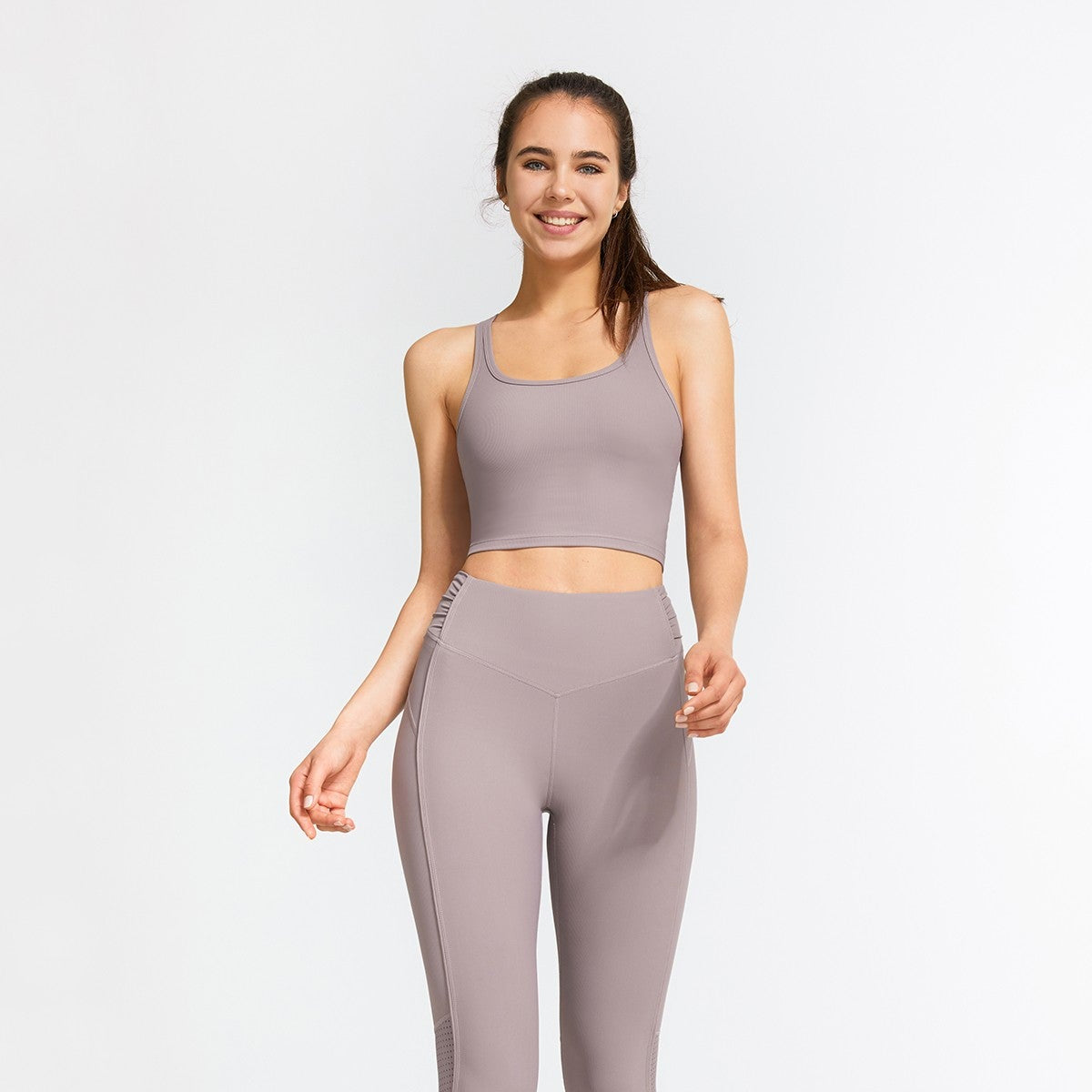 Ribbed Racerback Cropped Tank Tops