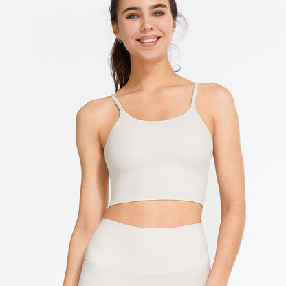 Ribbed Spaghetti Strap Cropped Camisole