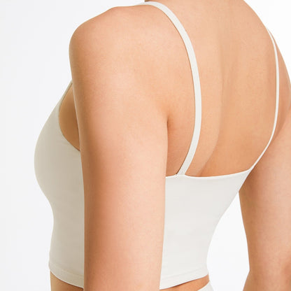 Ribbed Spaghetti Strap Cropped Camisole