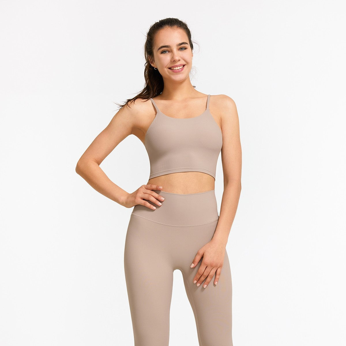 Ribbed Spaghetti Strap Cropped Camisole