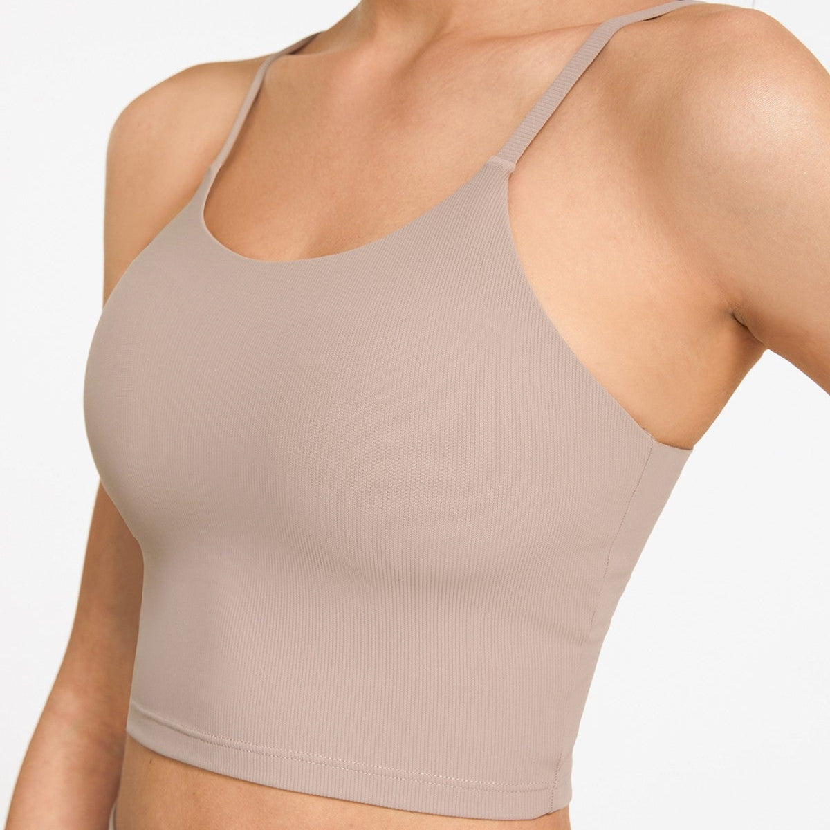 Ribbed Spaghetti Strap Cropped Camisole