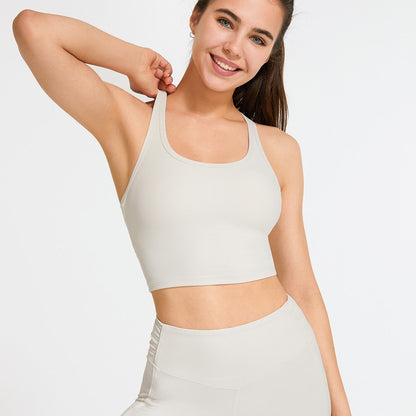 Ribbed Racerback Cropped Tank Tops