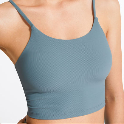 Ribbed Spaghetti Strap Cropped Camisole