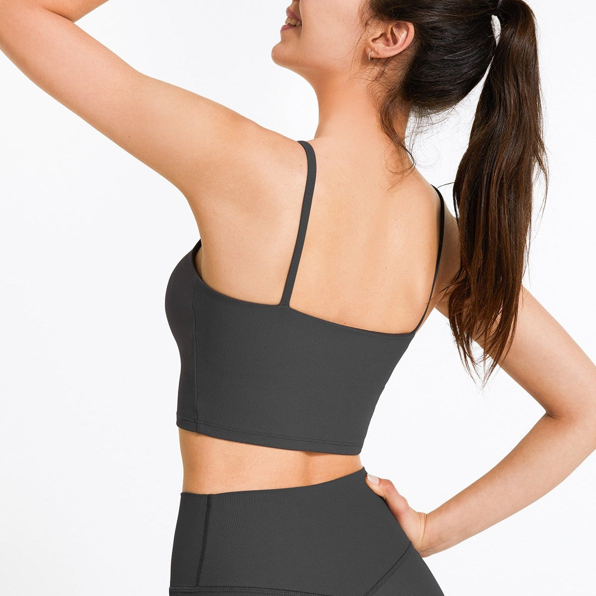 Ribbed Spaghetti Strap Cropped Camisole