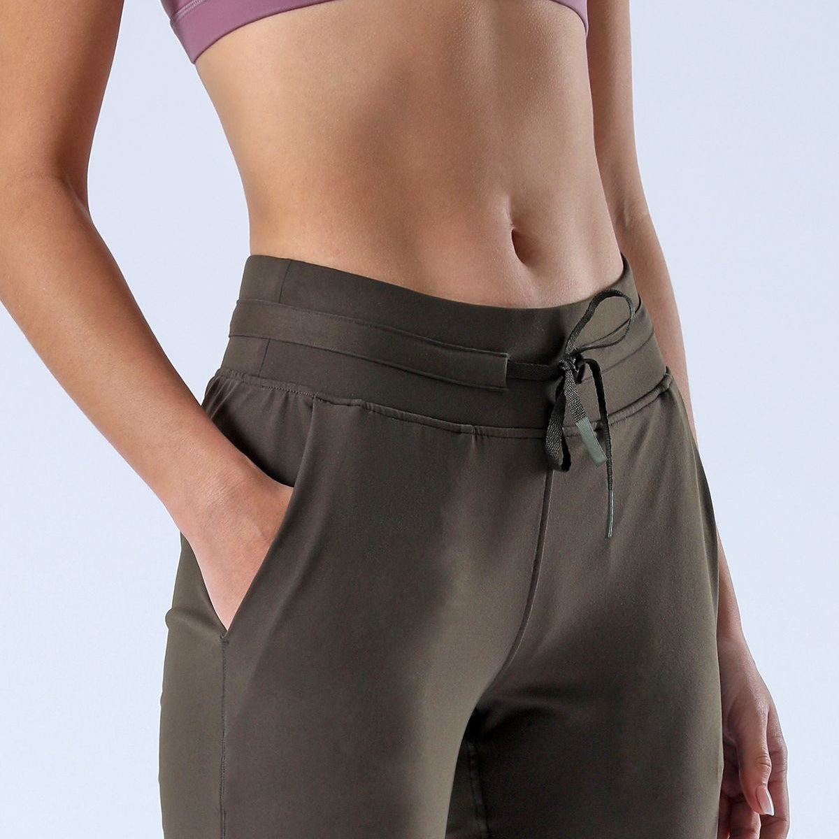 Tapered Joggers with Drawstring