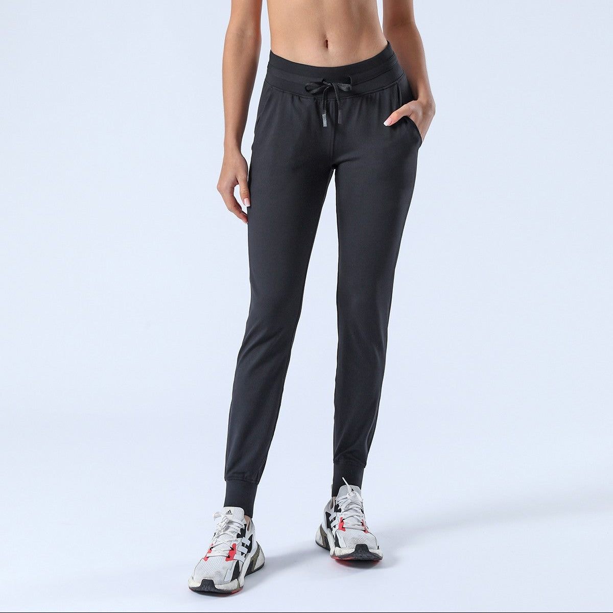 Tapered Joggers with Drawstring