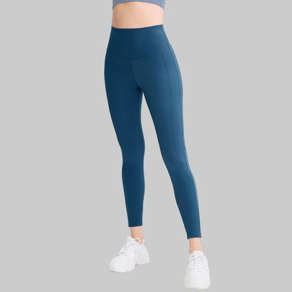 Mesh Insert High-Rise Ankle Leggings