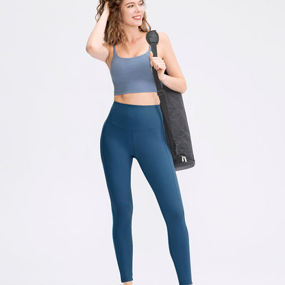 Mesh Insert High-Rise Ankle Leggings