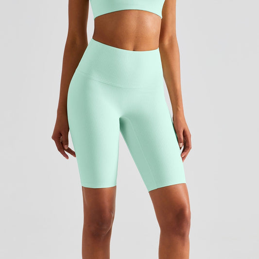 Ribbed Seamless Yoga Shorts