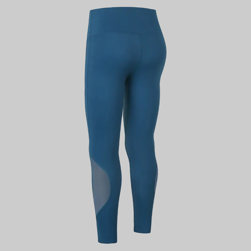 Mesh Insert High-Rise Ankle Leggings