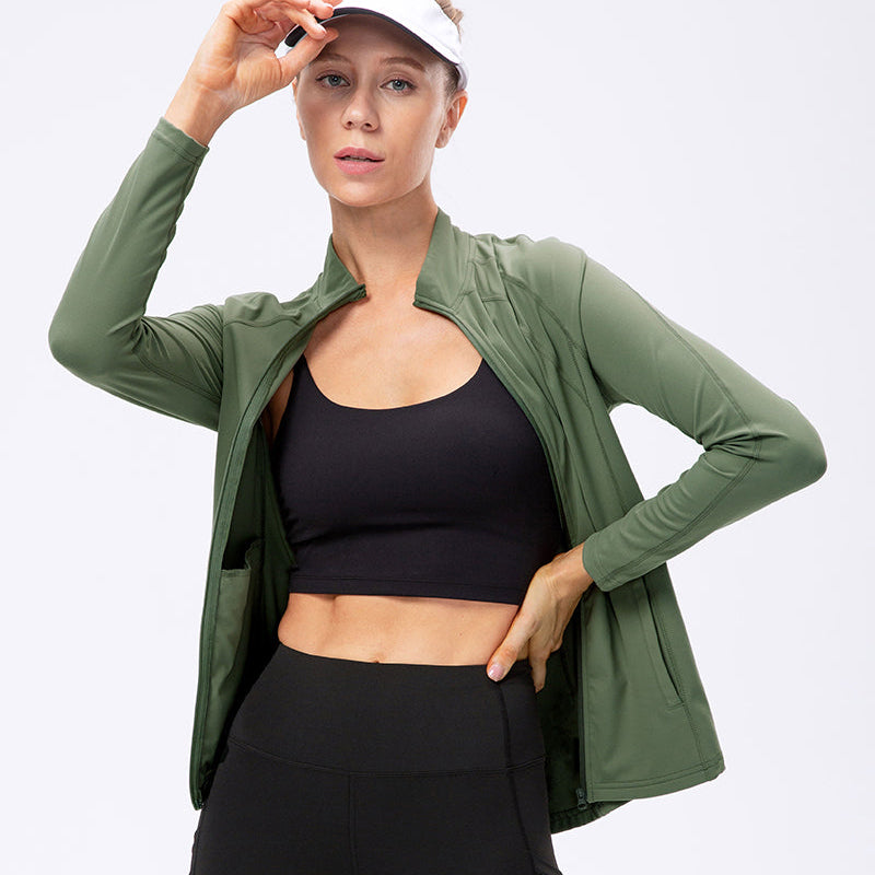 High Collar Full Zip Track Jacket