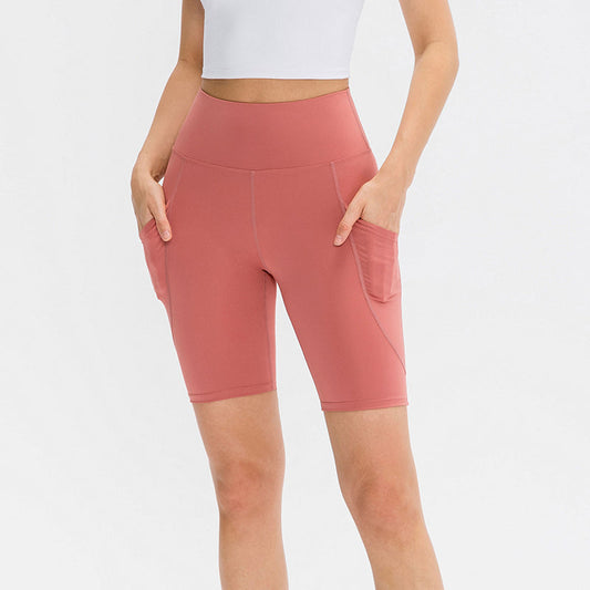 High-Rise Biker Short with Side Pockets