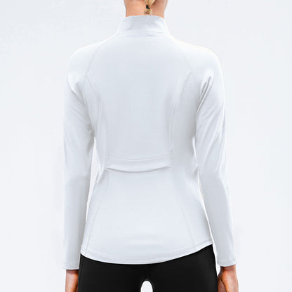 High Collar Full Zip Fleece Lined Track Jacket