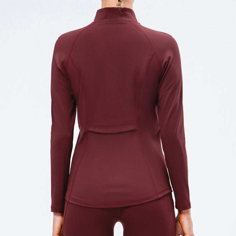 High Collar Full Zip Fleece Lined Track Jacket