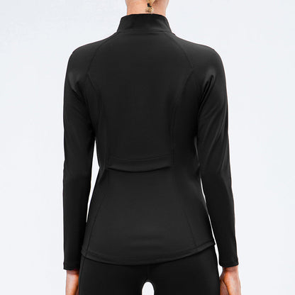 High Collar Full Zip Fleece Lined Track Jacket