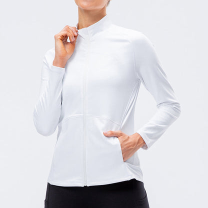 High Collar Full Zip Fleece Lined Track Jacket