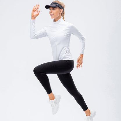 High Collar Full Zip Fleece Lined Track Jacket