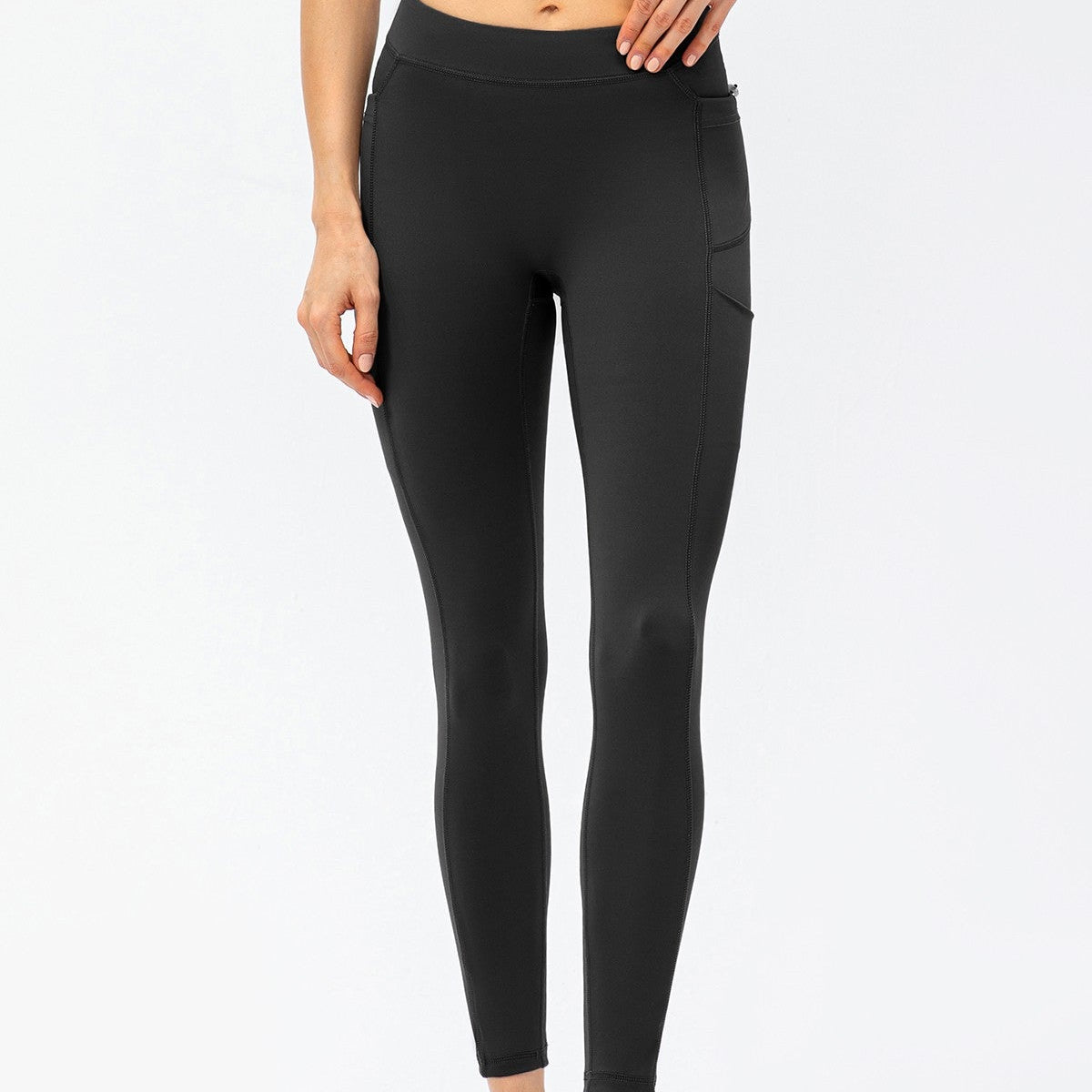 No Front Seam Leggings with Multi-Pockets