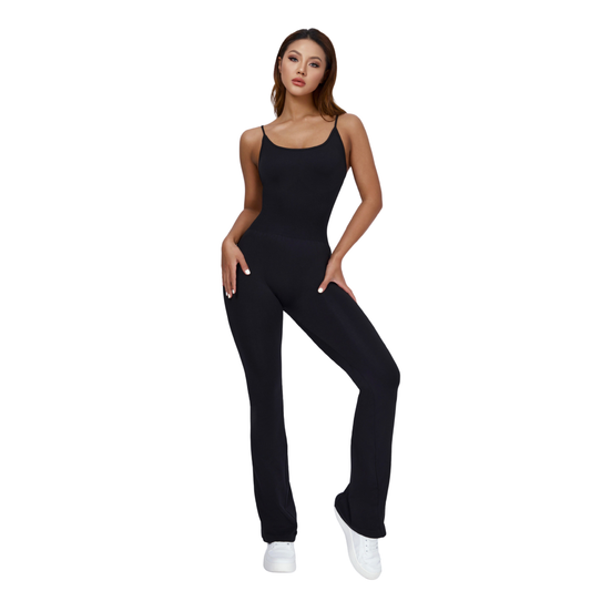 Scoop Neck Flare-Leg Cami Jumpsuit