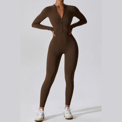 ZipFlex Long Sleeve Athleisure Jumpsuits