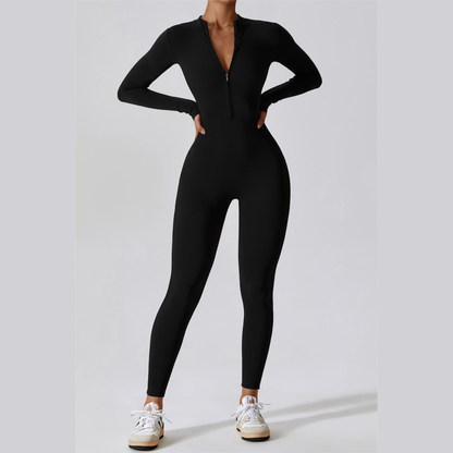 ZipFlex Long Sleeve Athleisure Jumpsuits
