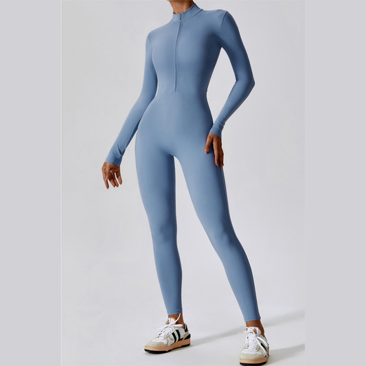 ZipFlex Long Sleeve Athleisure Jumpsuits
