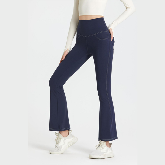 Stretch Denim Flared Leggings