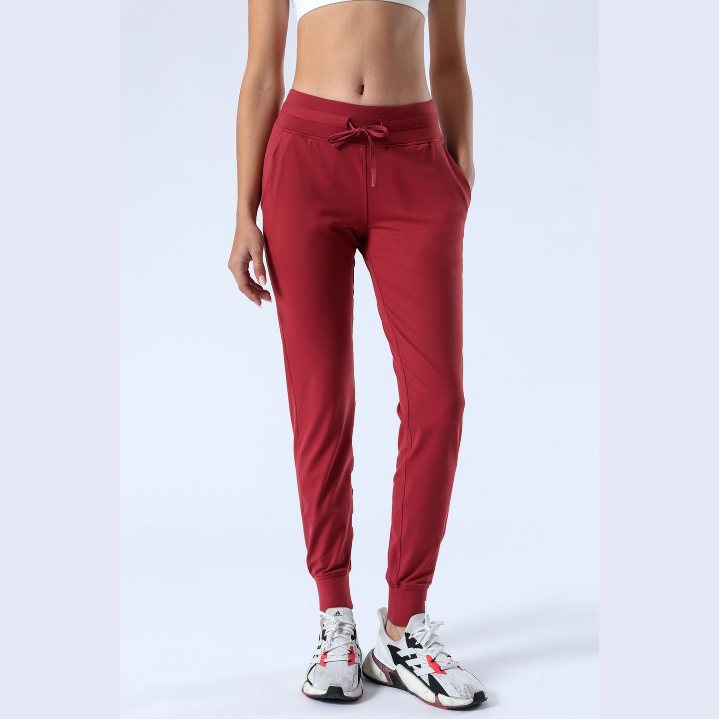 Tapered Joggers with Drawstring