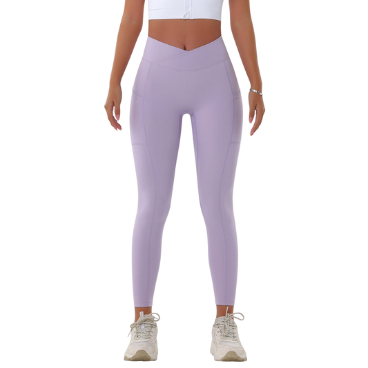 High Waist Wrap Over Butt-Sculpting Leggings