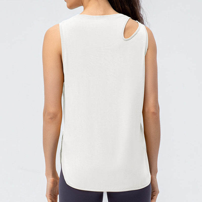 Stylish Shoulder Hollow-Carved Tank Tops