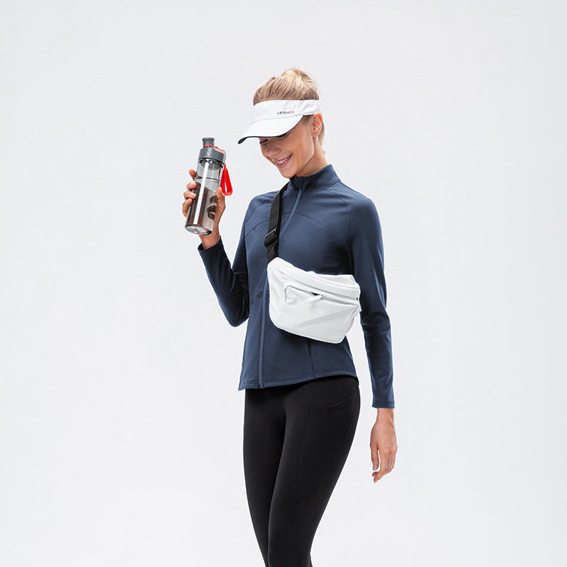 High Collar Full Zip Fleece Lined Track Jacket