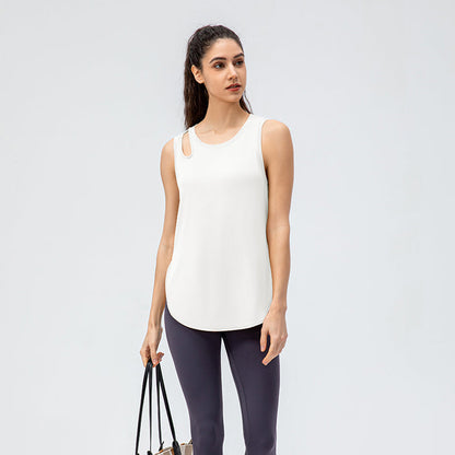 Stylish Shoulder Hollow-Carved Tank Tops