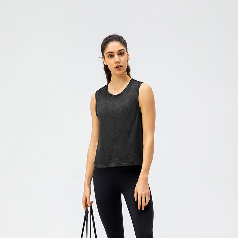 Sleeveless Tank Tops Sheer