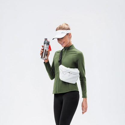 High Collar Full Zip Fleece Lined Track Jacket