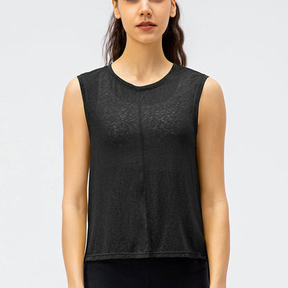 Sleeveless Tank Tops Sheer